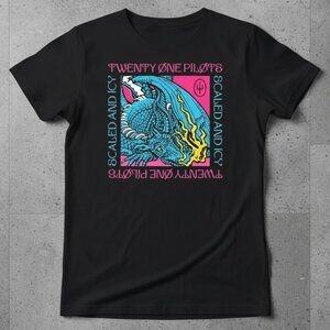 Twenty One Pilots Scaled And Icy T-Shirt – Dragon Graphic Band Tee – Retro Album